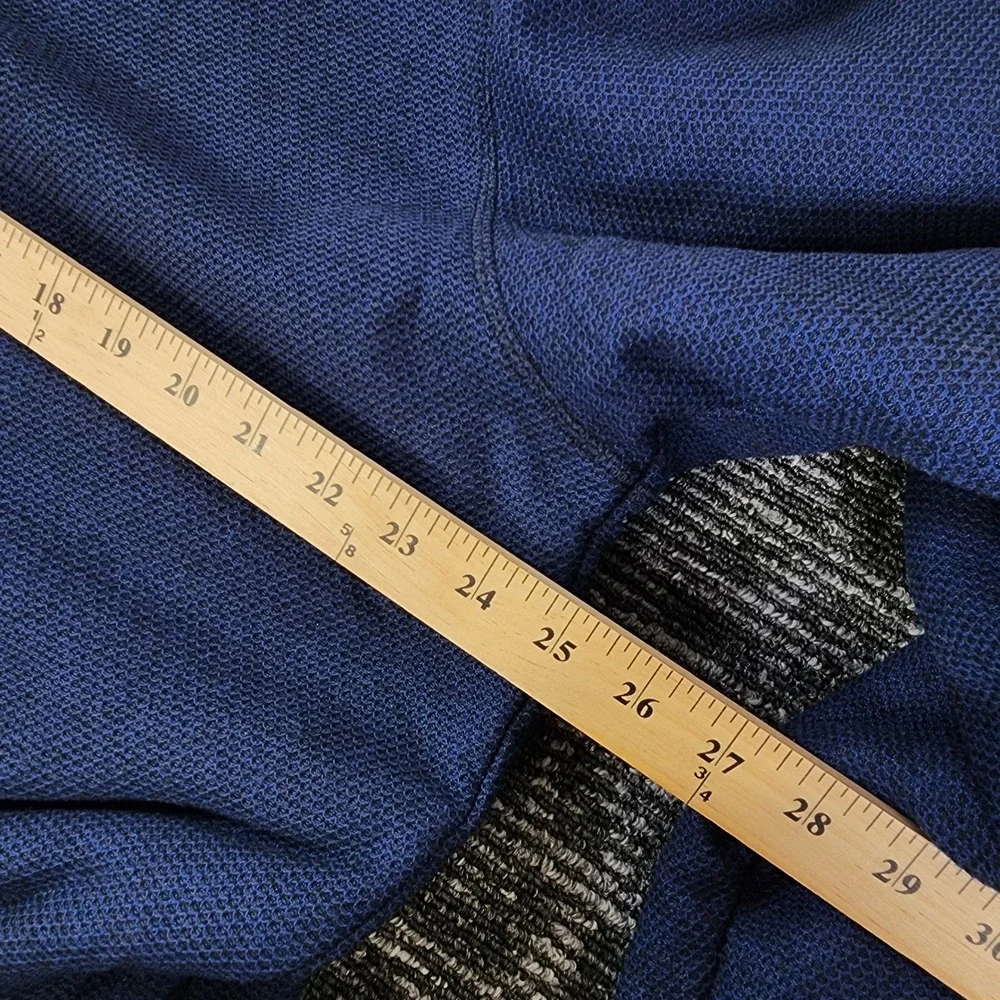 Orvis‎ Quarter Zip Pullover Men XL Blue Sherpa Lined Fleece Sweater Outdoor Cas